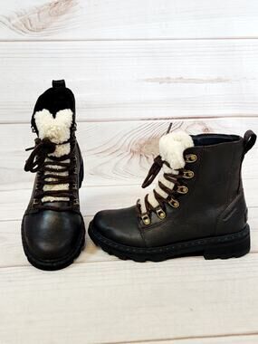 Sorel Women's Lennox Lace Boot , Dark Brown Leather , Sz US 5.5 NL3955-205 NWOT